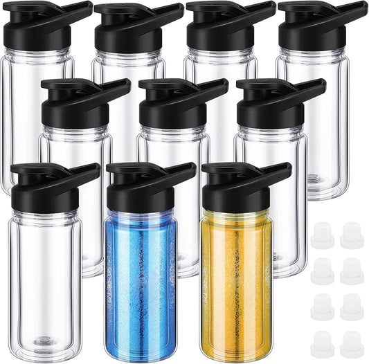 10 oz Acrylic Snowglobe Water Bottle