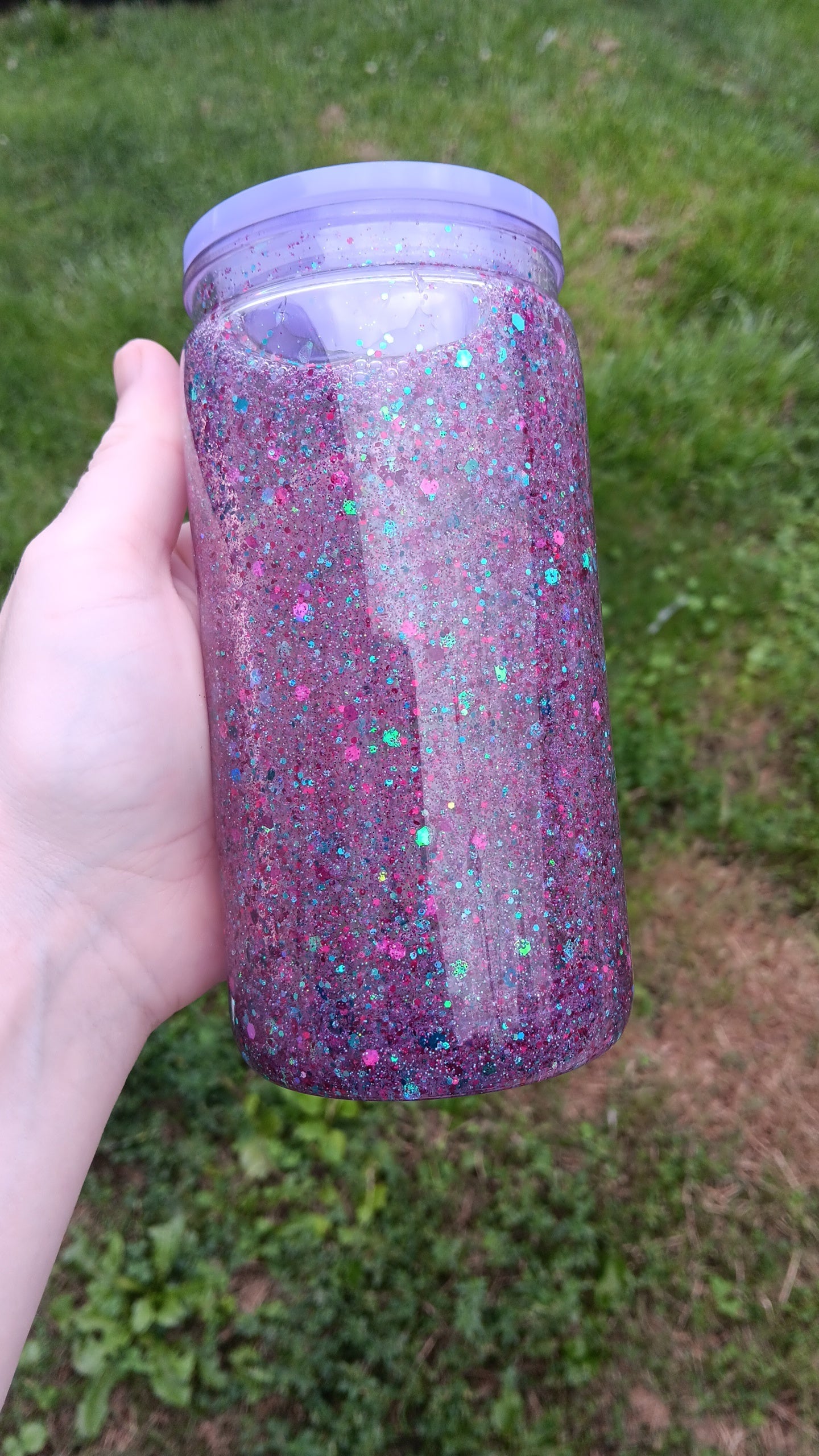 Purple & Blue Snow Globe Cup