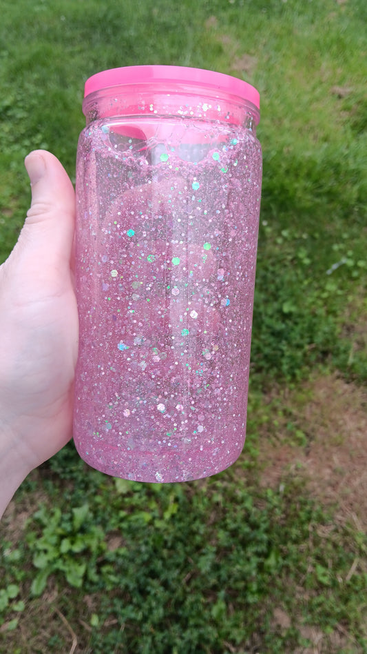 Pink Snow Globe Cup